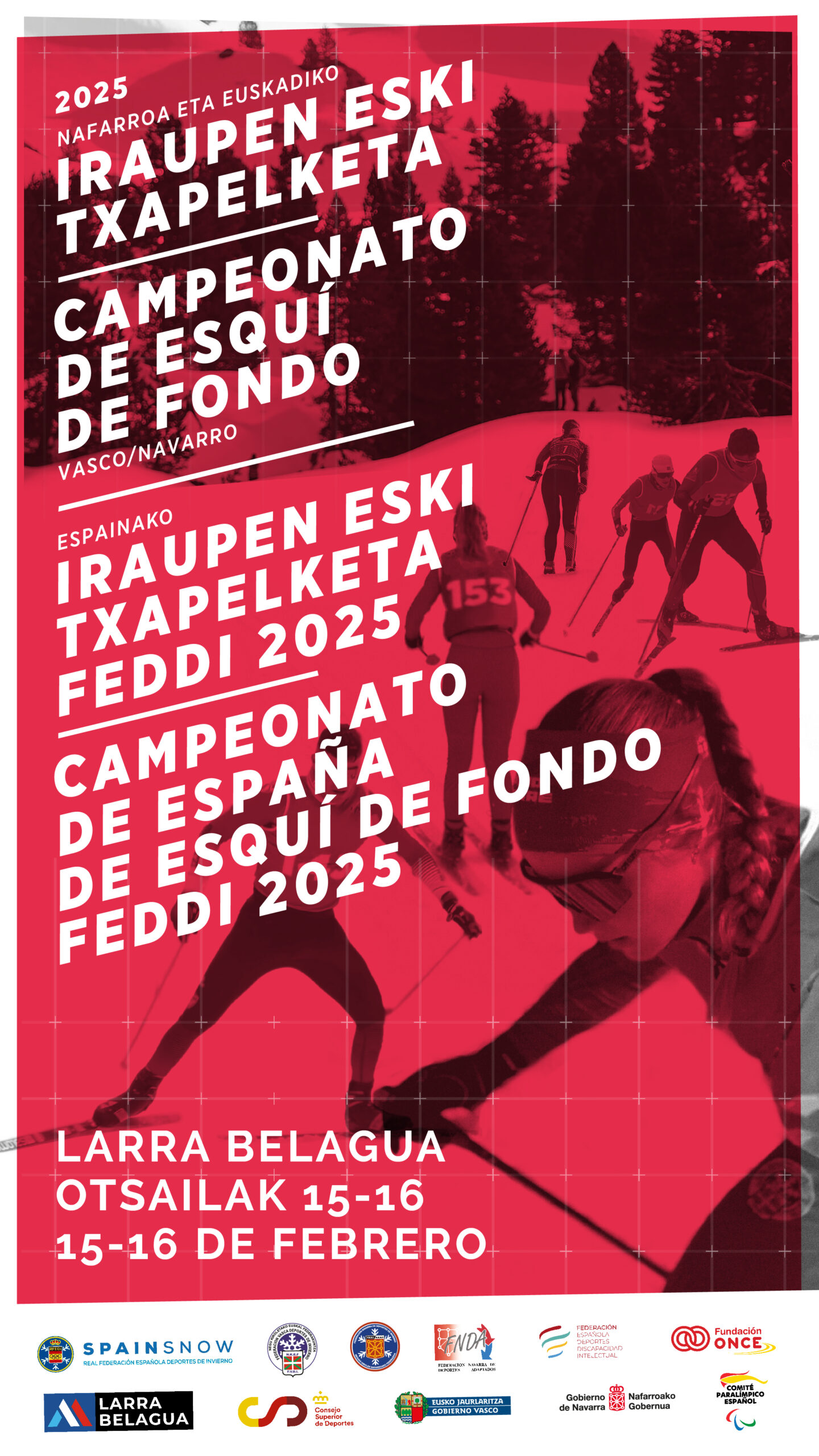 Campeonato de España de Esquí de Fondo FEDDI 2025 y campeonatos de Euskadi y Navarra